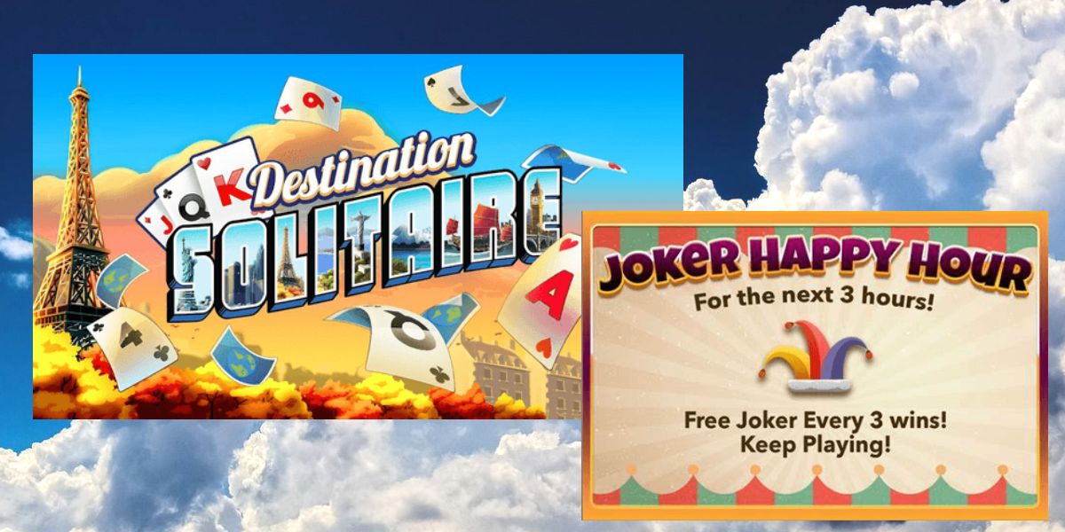 Screenshot of a LiveOps Event in-app message from Destination Solitaire. 